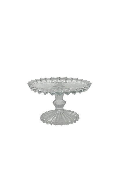 B&D Glass Plate with Stand – Elegant Elevated Serving Plate for Desserts, Swe...