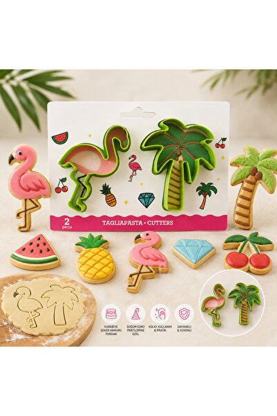 pratikpastacılık 2 Piece Animal Figure Cookie-Ceramic Mold Set