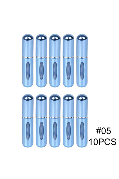 Choice11 Metal 5ml Blue 10pcs 5ml Portable Refillable Spray Bottle Plastic Li...