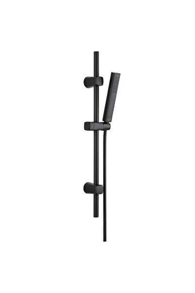 Laveo Set de duș cu bară, POLA, negru mat, sistem anticalcar, furtun 150cm, d...