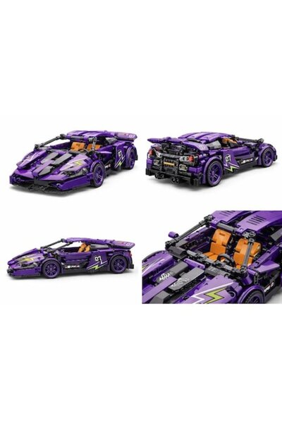 OEMN Set de construcție Mașină Sport – Supercar de curse Mov, Tip Tehnic, 531...
