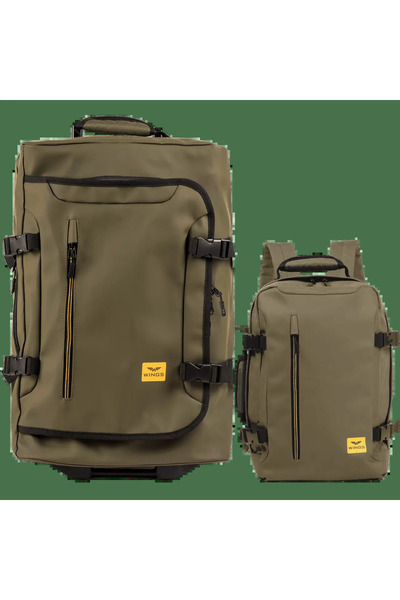 WINGS BRAND WINGS Set de călătorie 2-în-1 Rucsac + Troler S 20 " PARTRIGE Ver...