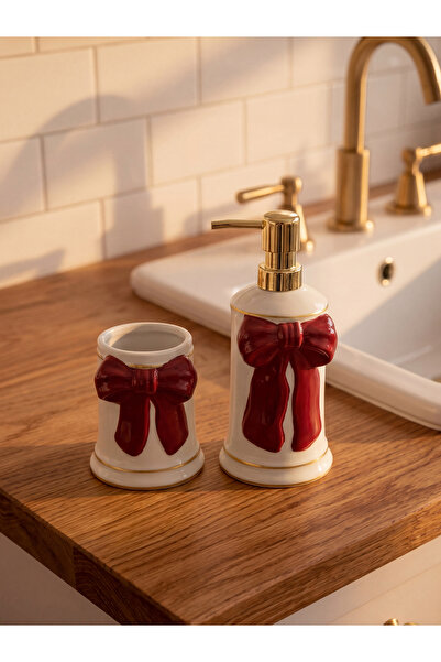 LC Waikiki Set de baie ceramic Bow Figured, 2 piese