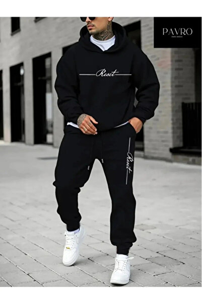 PAVRO Sweatshirt Tracksuit Set Oversize Shaped Comfortable Fit Quality Fabric...