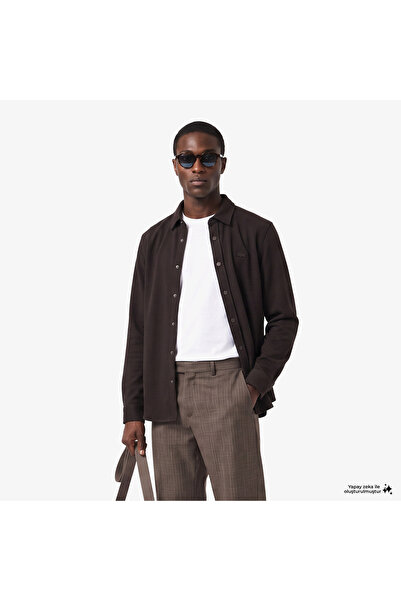 Lacoste Erkek Regular Fit Kahverengi Gömlek