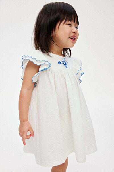 H&M Embroidery-detail cotton dress