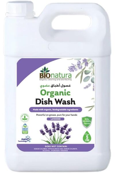 Bionatura Organic Dish Wash, Natural Grease Remover, Non-Toxic Dishwashing Li...