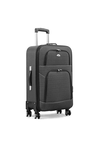 OEM Troler Easy Trip cu 4 roți duble, blocare la 360 de grade, gri, 75 cm