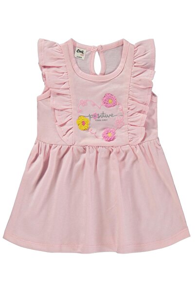 Civil Baby Heart Print Floral 6-18 Months Dress - Pink