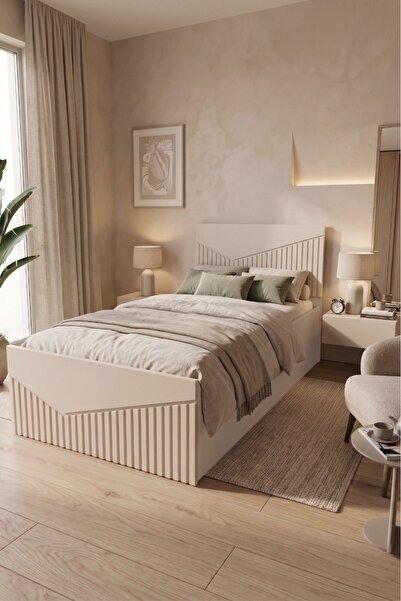 BYCİNO LEYLA MODERN TASARIM MDF MEMBRAN BEJ KARYOLA