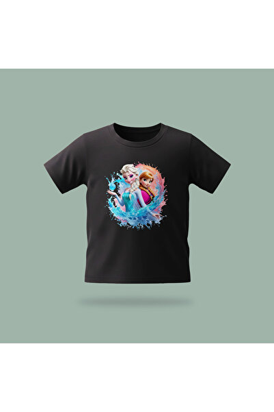 Erays Home Children's Elsa Frozen Crystal Water Magic Patterned Printed T-Shi...