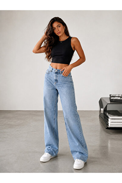 KENE JEANS Ice Cream Color High Waist Back Pocket Ribbon Detail Jeans/Denim P...