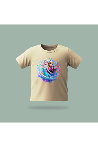 Erays Home Children's Elsa Frozen Magic Ice Wave Pattern Printed T-Shirt 100%...