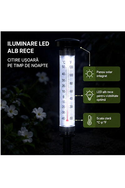 OEM Termometru Solar de Grădină cu LED, IP44, Set 2 buc - set 4 buc