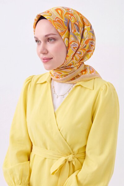 Silk Home Velora Scarf Aura Floral Yellow
