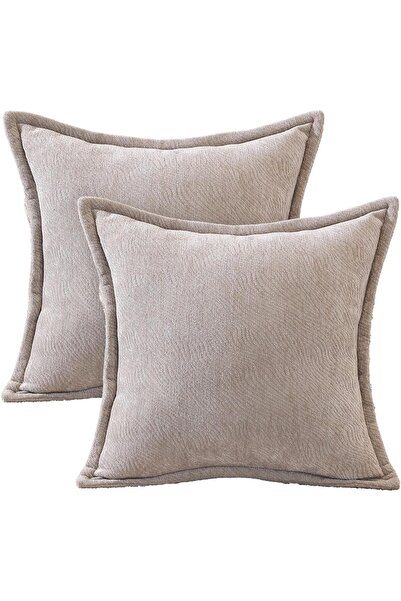 OtherMax Huse pentru perne decorative Set de 2 bucăți 45x45 cm Bej — fete de ...