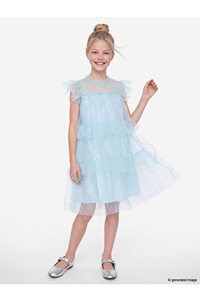 LC Waikiki Trendlucky Girls' Glitter Tutu Dress with Ruffles and a Difference...