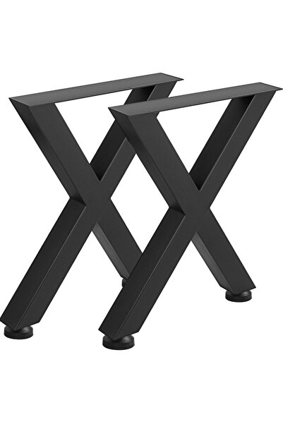 Vivatechnix Set 2 picioare pentru mese, X Otel, dimensiune 72x60 cm, max 1000 kg