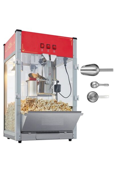 OMS Masina automata Popcorn Cinema Profesional, putere 1440 W, Rosu, 458x380x...