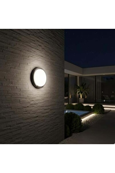 SIMON مصباح جداري دائري LED خارجي مع إطار - قابل لتغيير اللون - مقاوم للماء I...