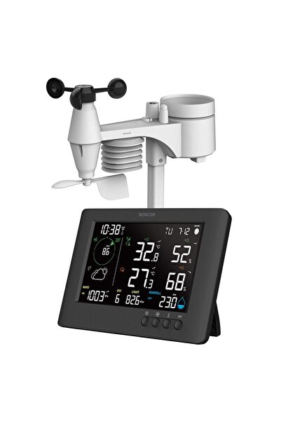 Sencor Statie meteorologica profesionala, 7 in 1, Wi-Fi, Ecran TFT, Android s...