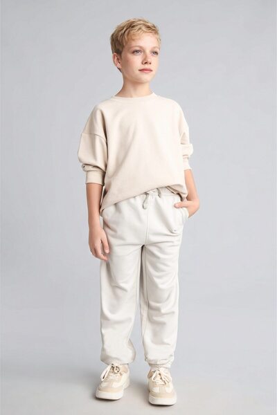 DeFacto Elastic Waist Arma Detailed Sweatpants for Boys H6814A826Au