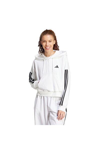 adidas Αθλητικά ρούχα W 3S FT QZ HD JN1948 Λευκό