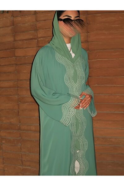 Noon Noora New Spring/Summer Women's Elegant Front-Opening Abaya (without hea...