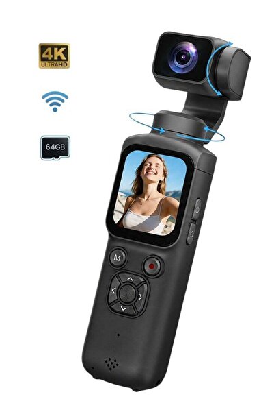 Generic 4K HD Vlogging Camera, Pocket Gimbal Camcorder with 1.72 inch Touch S...