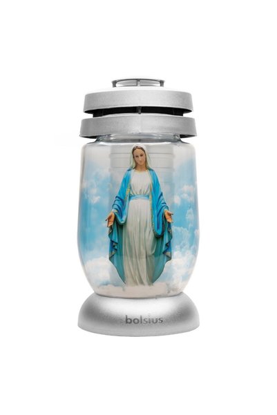 Bolsius Set 2 x Candela din Sticla 3 l Maica Domnului, 36 Ore