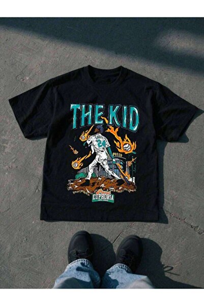 21JNRY قميص THE KID Ken Griffey Seattle Teal Edition Planet Euphoria، قميص عت...
