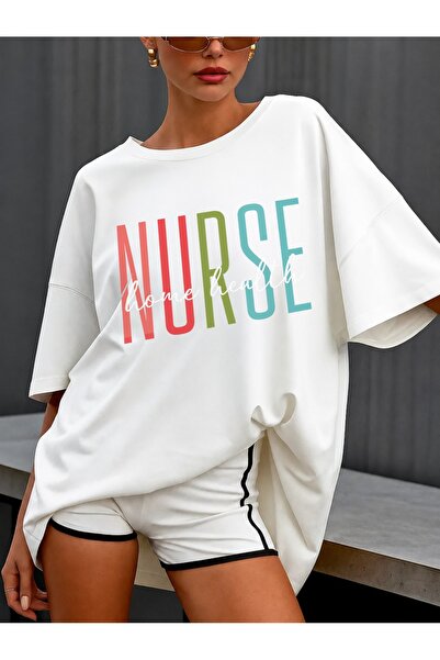 Generic Brand Colorful NURSE with home health,back to school,crew neck,everyd...