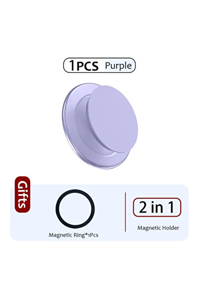 Choice7 Purple Popped Magnetic Foldable Phone Grip Holder Socket Support Tok ...