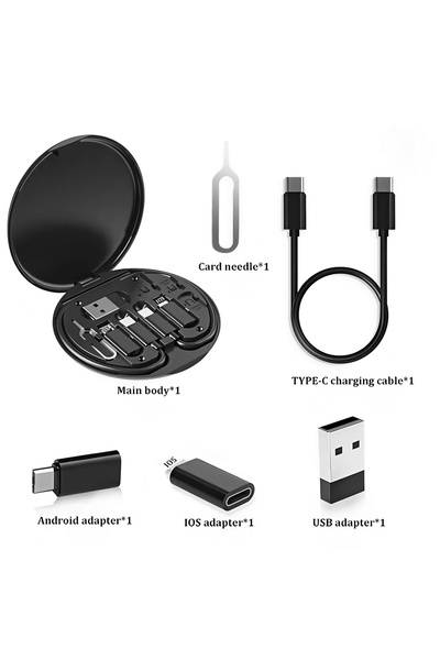 Choice1 black USB Type-C to C 60W Charging Adapter Cable Set USB-C to Lightni...