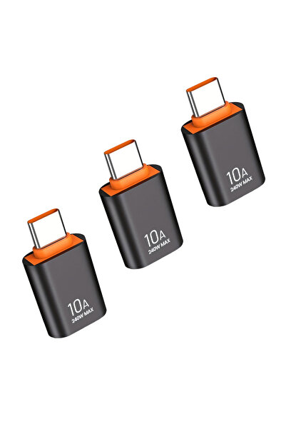 Choice4 Type-C to USB-A 3pcs Type C 10A OTG Type C Female to USB A Male USB t...