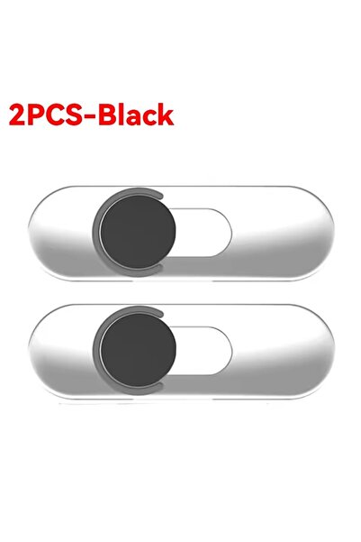 Choice4 2PCS-Clear Black Metal Blocker Slider Camera Cover for iPad MacBook C...