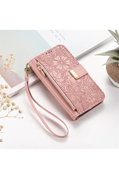 Choice77 Galaxy S25 Pink Wrist Strap Wallet Card Slot Phone Case For S25 Edge...