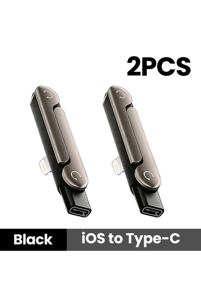 Choice Black-2pcs 27W Lightning Phone Charging Bracket Adapter With Foldable ...