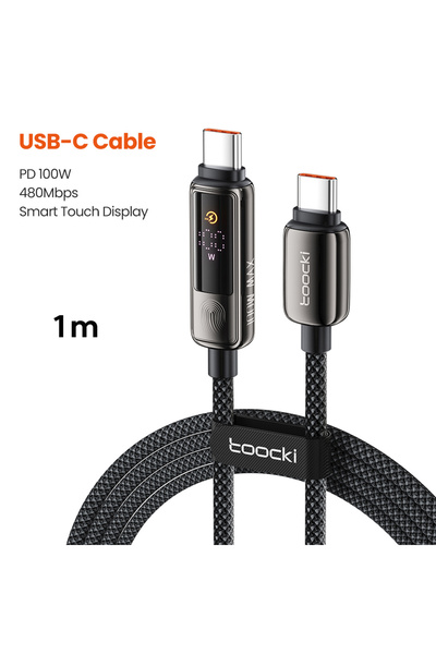 Choice toocki Black 1m Toocki 100W USB C to Type C Cable for Super Fast Charg...