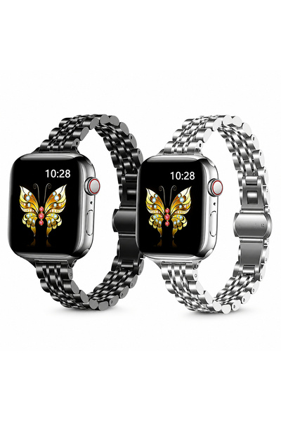O Ozone Slim Metal Straps Compatible with Apple Watch Series 10 | Ultra 2 | 8...