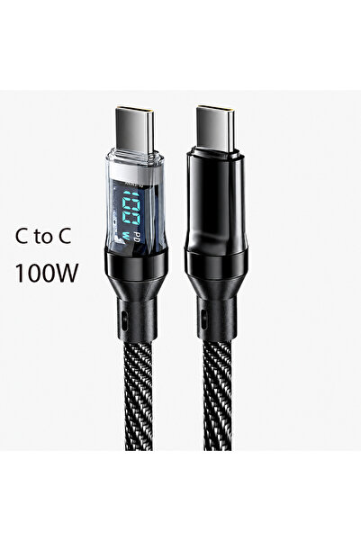 Choice3 2m USB C to USB C 120W LED Power Display USB C Cable PD Fast Charging...