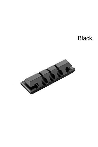 Choice11 Black-5 clip Silicone USB Cable Organizer Clips in Car Home Office D...