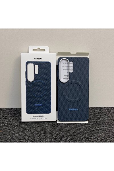 Choice SAMSUNG Galaxy S26 Ultra Blue Luxury Carbon Fiber Texture Magnetic Cas...