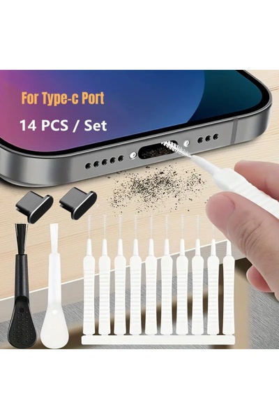 Choice4 14pcs For Type C Mobile Phone Speaker Charging Port Cleaning Set Dust...
