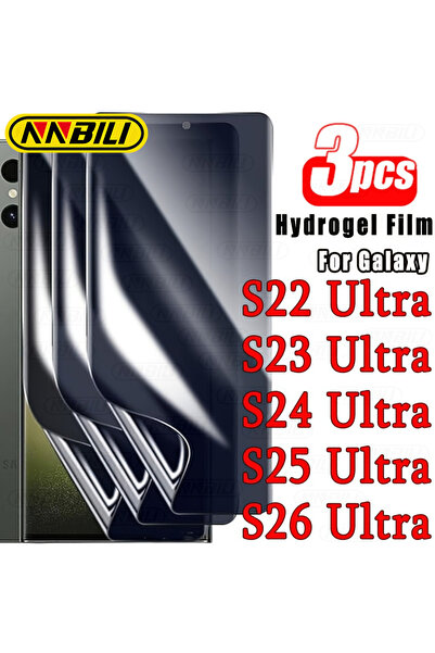 Choice16 Galaxy S24 Ultra Hydrogel Film 3 Pieces NNBILI 3 Pack Full Cover Pri...