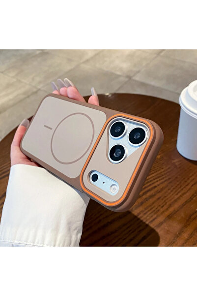 Choice iPhone17 Pro Brown Fashion Dual Tone Phantom Magnetic Phone Case for I...