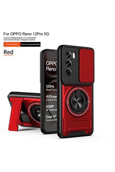 Choice7 OPPO Reno12 SJia - Red For Reno 12 Case Reno12 Pro 5G Cover Phone Cas...