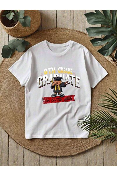 29CUN Unisex 8th Grade Graduation "I'm Out" Funny Graphic T-Shirt, Loose Fit ...
