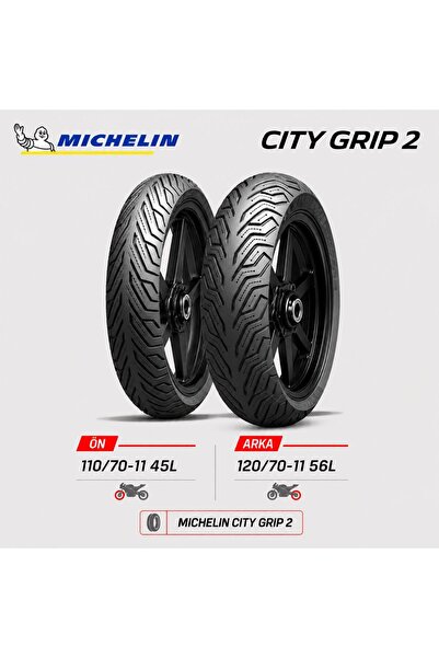 Michelin City 2 110/70-11 45L - 120/70-11 56L Ön Arka Motosiklet Lastik Takımı