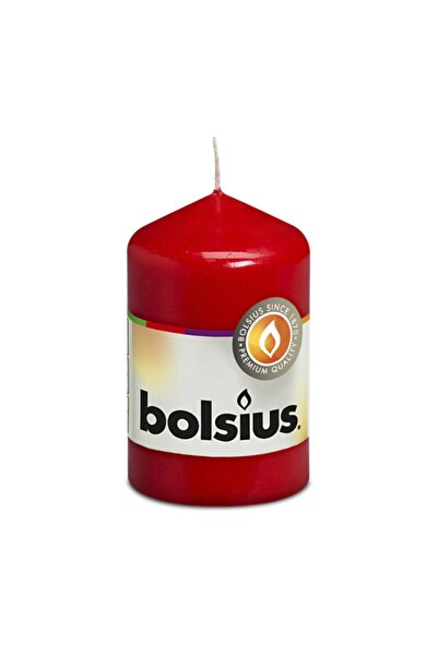 Bolsius Set 5 x Lumanare Stalp 80 x 48 mm Diametru - Rosu